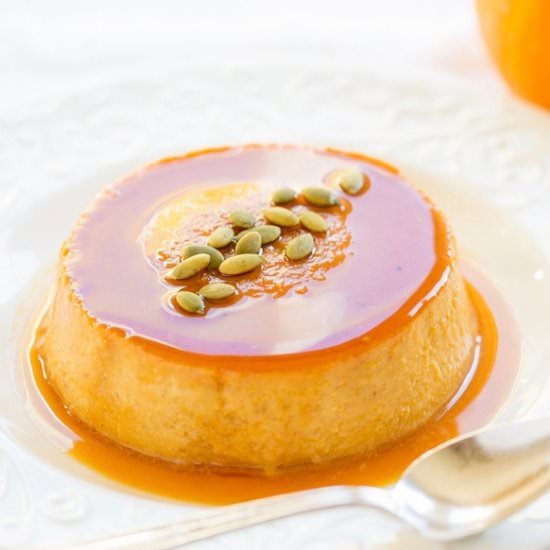 Pumpkin Caramel Flan - Recipe photo by Savingroomfordessert
