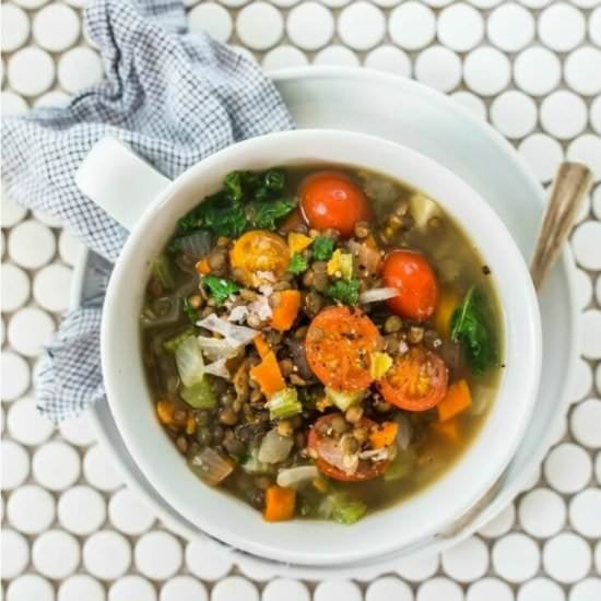 Vegan Lentil Soup (Slow Cooker) - Recipe photo by YuriElkaim1