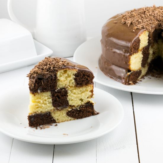 Checkerboard Cake - Recipe photo by theslimduck