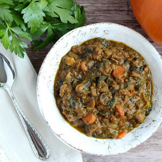 30 Minute Paleo Pumpkin Chili (AIP) - Recipe photo by Adventures of a Sick Chick