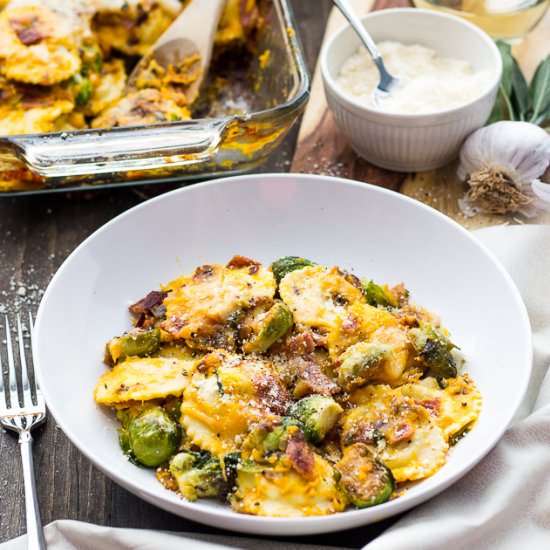Butternut Squash Ravioli Bake - Recipe photo by thegirlonbloor