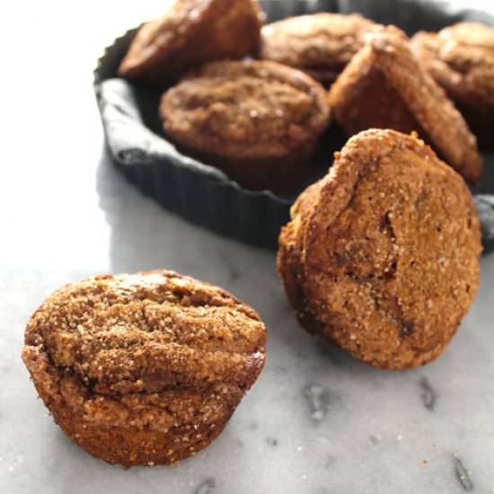 Cinnamon Swirl Banana Muffins - Recipe photo by AimeeMarsLiving