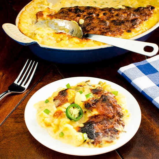Green Chile Cauliflower 'n Cheese - Recipe photo by kitchenriffs