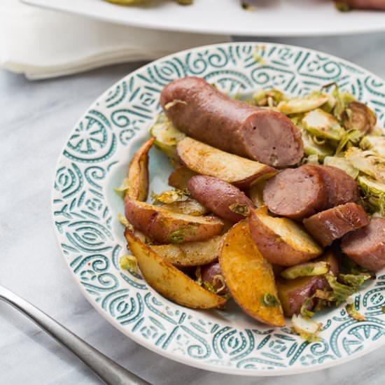 One-Pan Roasted Sausage & Potatoes - Recipe photo by meaningfuleats