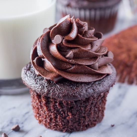 Double Chocolate Cupcakes - Recipe photo by JustSoTasty
