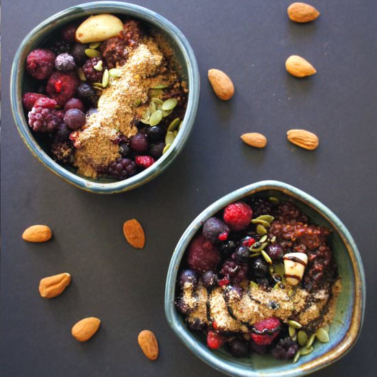 Make-Ahead Chocolate Berry Oats - Recipe photo by spill the greens