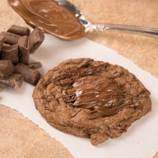 Triple Chocolate Nutella Cookies - Recipe photo by amomstake