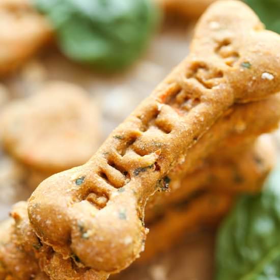Spinach, Carrot & Zucchini Dog Treats - Recipe photo by damndelicious