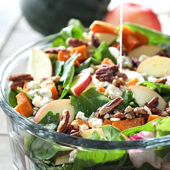 Autumn Salad with Sweet Potatoes - Recipe photo by laughingspatula.com