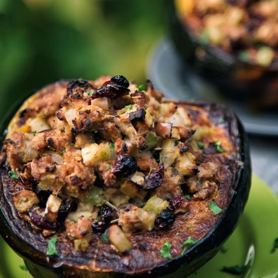 Apple Stuffed Acorn Squash - Recipe photo by PaleoLeap