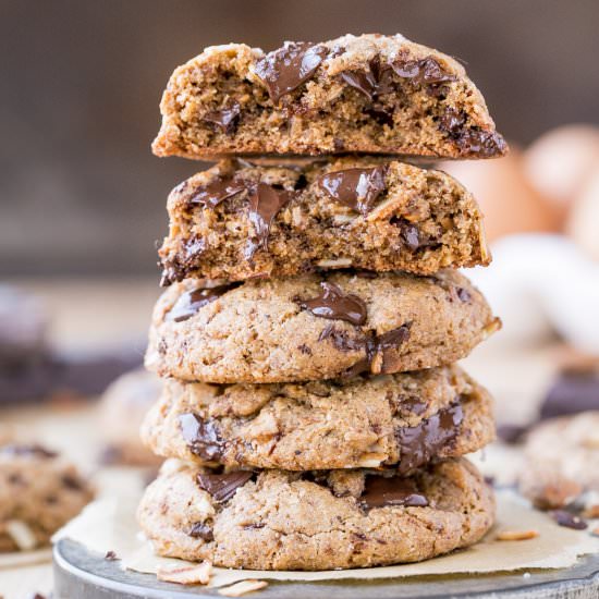 Coconut Chocolate Chunk Cookies - Recipe photo by bakerita