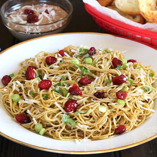 Cranberry Pesto Pasta - Recipe photo by kushigalu