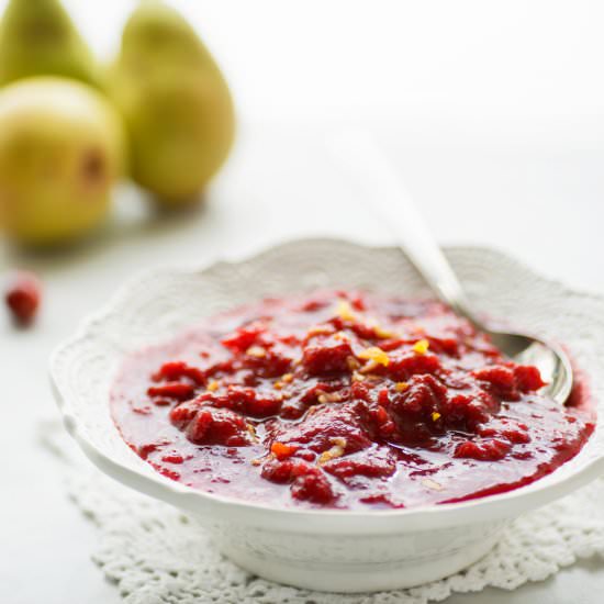 Cranberry and Pear Sauce - Recipe photo by foodsmartmom