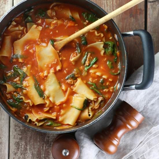 3-Cheese Lasagna Soup - Recipe photo by EatInEatOut Magazine