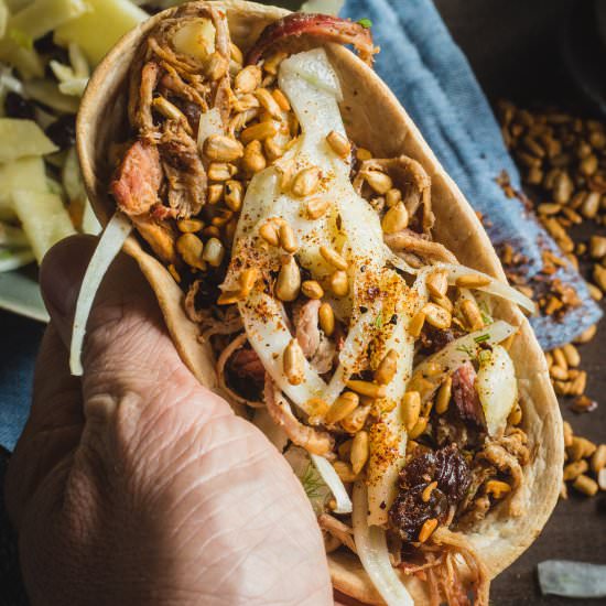 Apple Fennel Slaw Pulled Pork Tacos - Recipe photo by BBQ Bastard