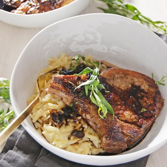 Seared Pork Chops with Balsamic - Recipe photo by thecharmingdetroiter