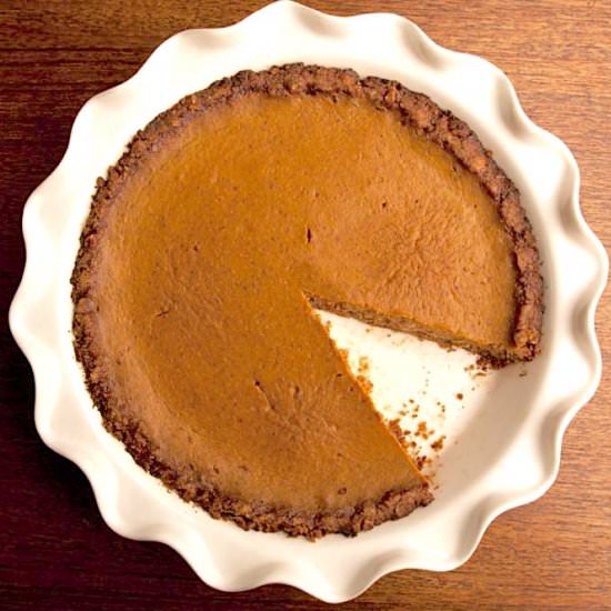 Healthier Pumpkin Pie - Recipe photo by CookForYourLife