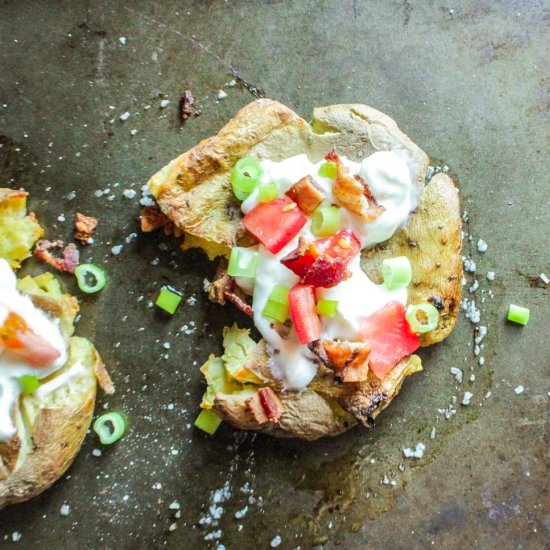 Loaded Smashed Potatoes - Recipe photo by Lisa G Cooks