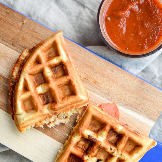 Pepperoni Pizza Waffles - Recipe photo by projectmealplan