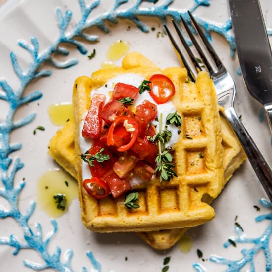Gluten Free Corn & Salsa Waffles - Recipe photo by sugarthumb