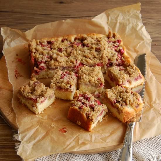 Strawberry Rhubarb Buckle - Recipe photo by Technicolor Kitchen