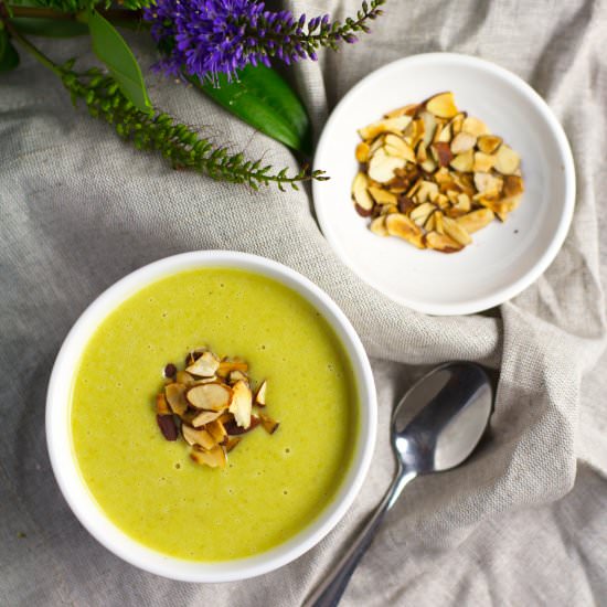 Curried Cauliflower & Coconut Soup - Recipe photo by almondtozest.com