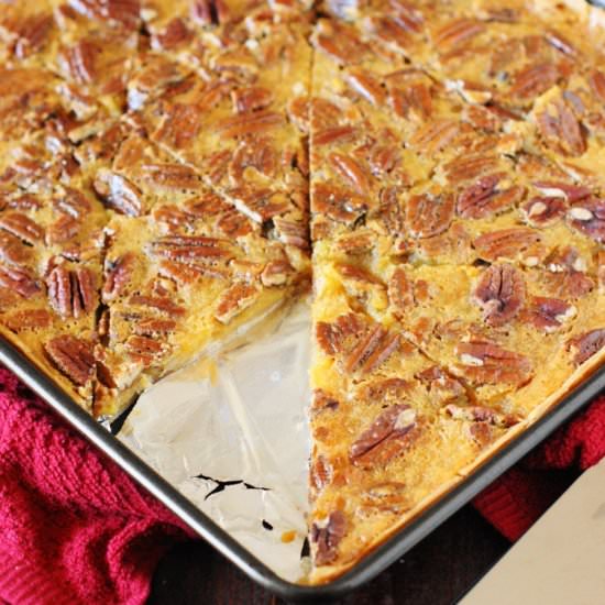Pecan Slab Pie - Recipe photo by thekitchenismyplayground