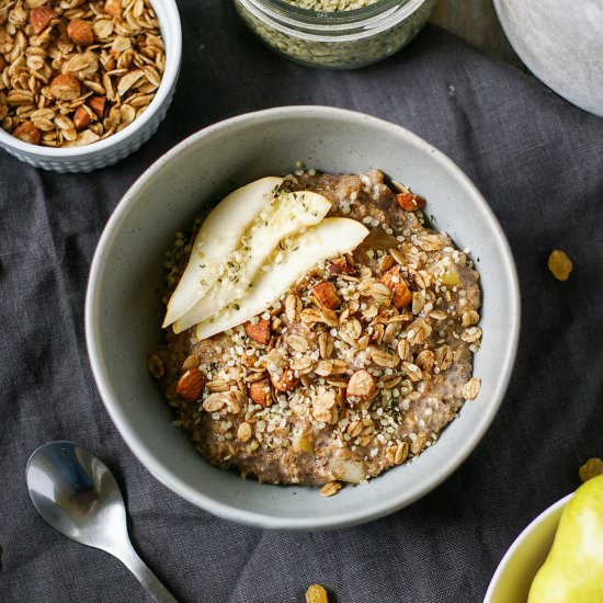 Spiced pear oatmeal - Recipe photo by chelseashealthykitchen