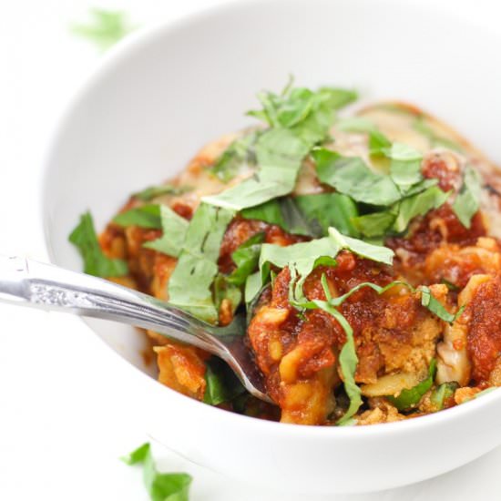 Crockpot Lasagna - Recipe photo by veggiebalance
