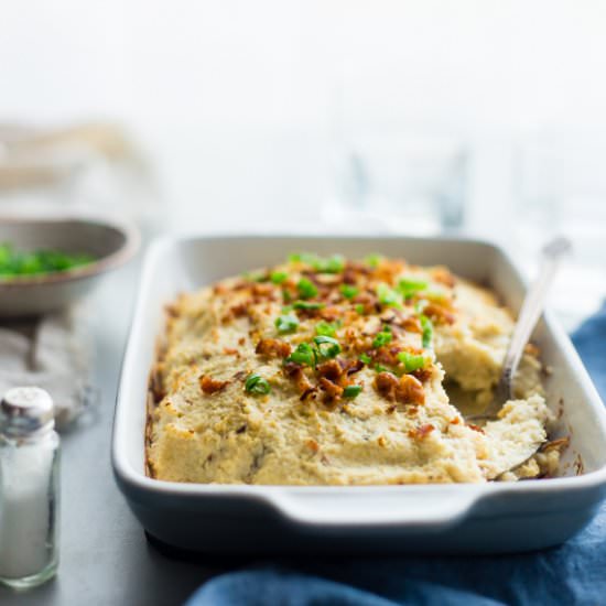 Low Carb Bacon Cauliflower Bake - Recipe photo by foodfaithfitness