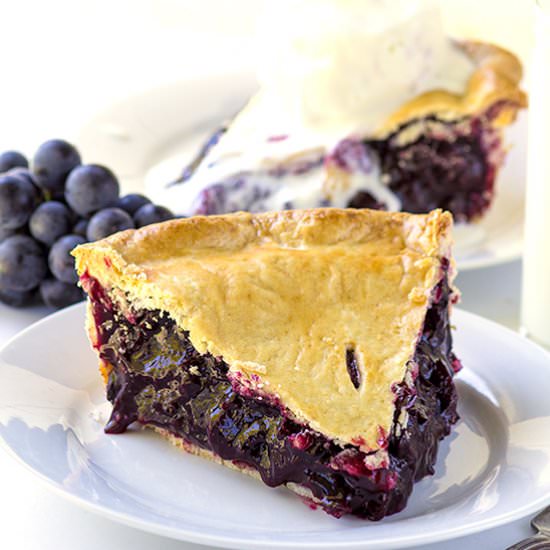 Concord Grape Pie - Recipe photo by mmirnanda