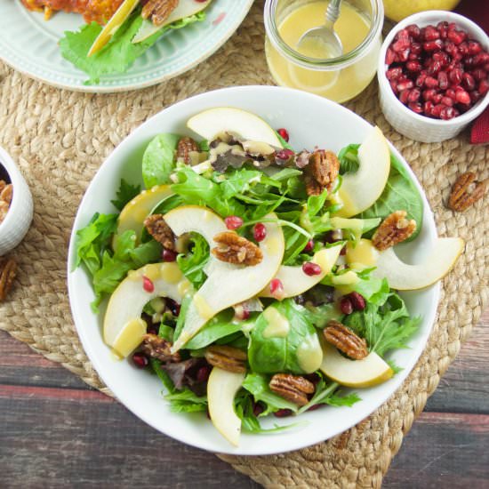 Pear Salad with Candied Pecans - Recipe photo by tiffanybendayan