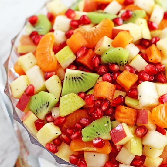 Healthy Winter Fruit Salad - Recipe photo by valyastasteofhome.com
