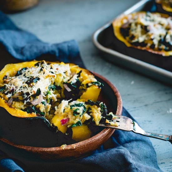 Twice Baked Acorn Squash - Recipe photo by Running to the Kitchen