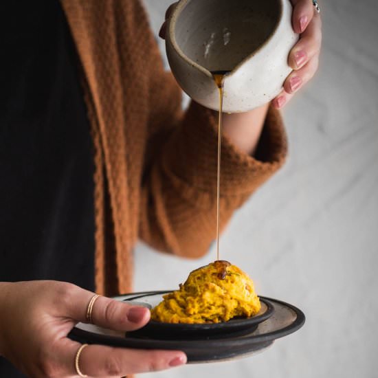 Pumpkin Sage Drop Biscuits - Recipe photo by VegetarianVentures