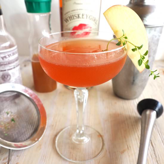 Apple Thyme Whisky Cocktail - Recipe photo by Everyday Gourmet with Blakely