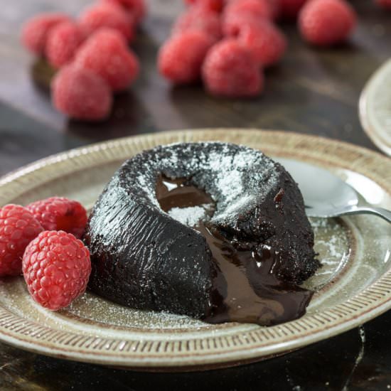 Eggless Chocolate Lava Cake - Recipe photo by Home Cooking Adventure