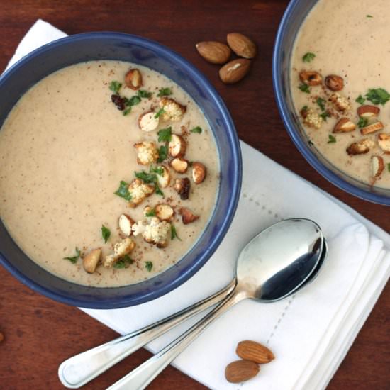 Almond Cauliflower Soup - Recipe photo by JesseLWellness
