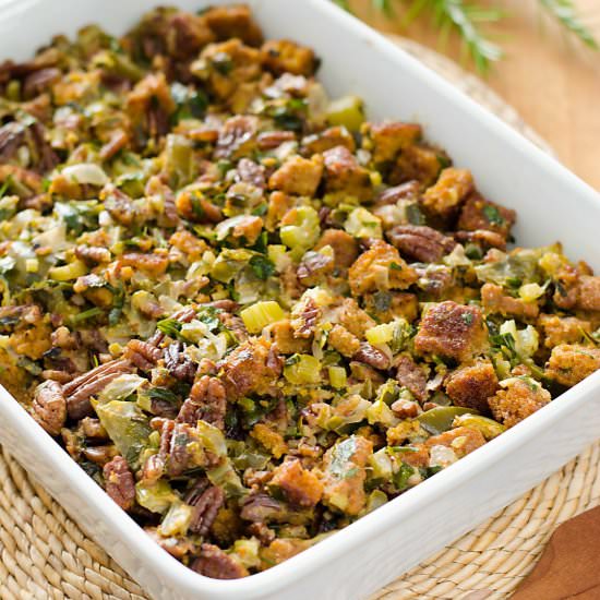 Paleo Cornbread Stuffing - Recipe photo by Cook Eat Well