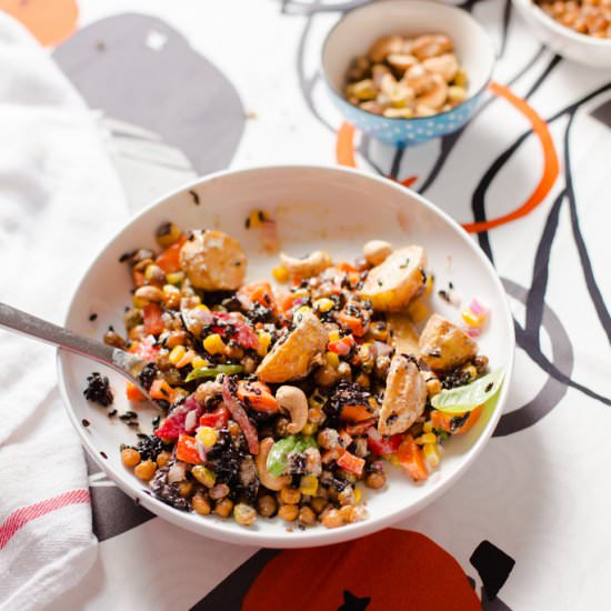 Roasted Potato, Rice, and Chickpeas - Recipe photo by elsbro