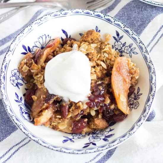 Gingersnap Cranberry Apple Crisp - Recipe photo by thegoldlininggirl