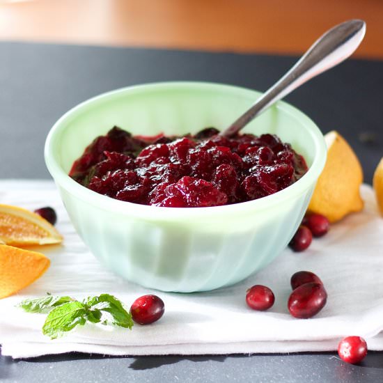 Citrus Scented Cranberry Sauce - Recipe photo by Wineandawoodenspoon