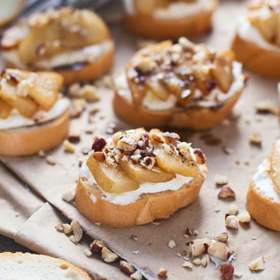 Pear Crostini - Recipe photo by cookingforkeeps