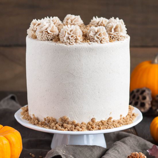 Maple Streusel Pumpkin Cake - Recipe photo by Livforcake
