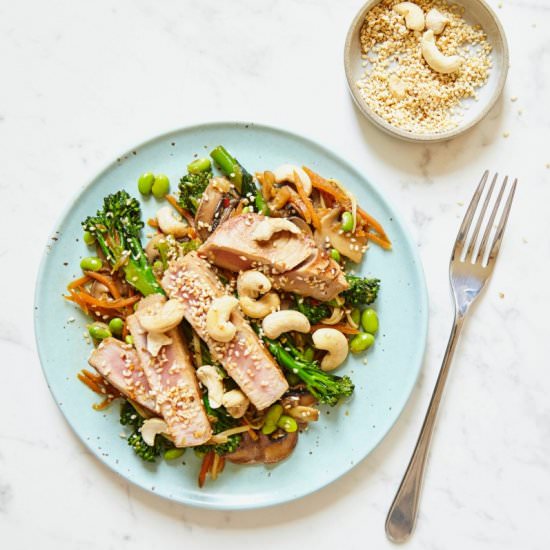 Grilled Tuna and Soba Noodle bowl - Recipe photo by madeleineshaw
