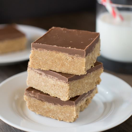 Chocolate Peanut Butter Bars - Recipe photo by Kristine Underwood