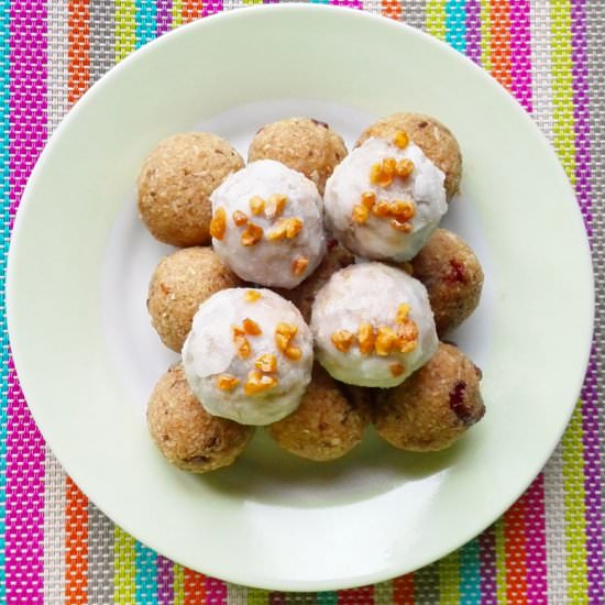 Vegan Coconut Pumpkin Truffles - Recipe photo by myhealthydessert