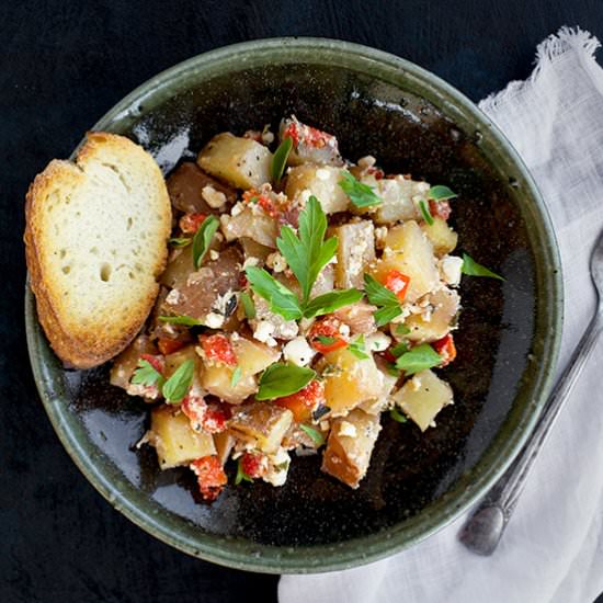 Lemon Feta Roasted Potatoes - Recipe photo by calizona