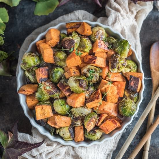 Brussels Sprouts & Sweet Potatoes - Recipe photo by UrbanKitchenAffair