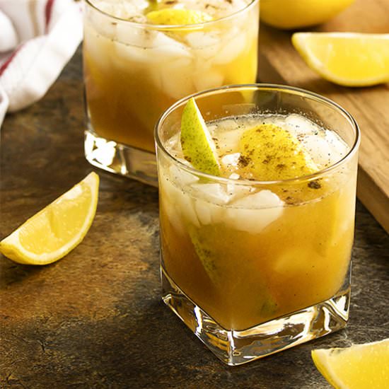 Pear Bourbon Smash - Recipe photo by justalittlebitofbacon